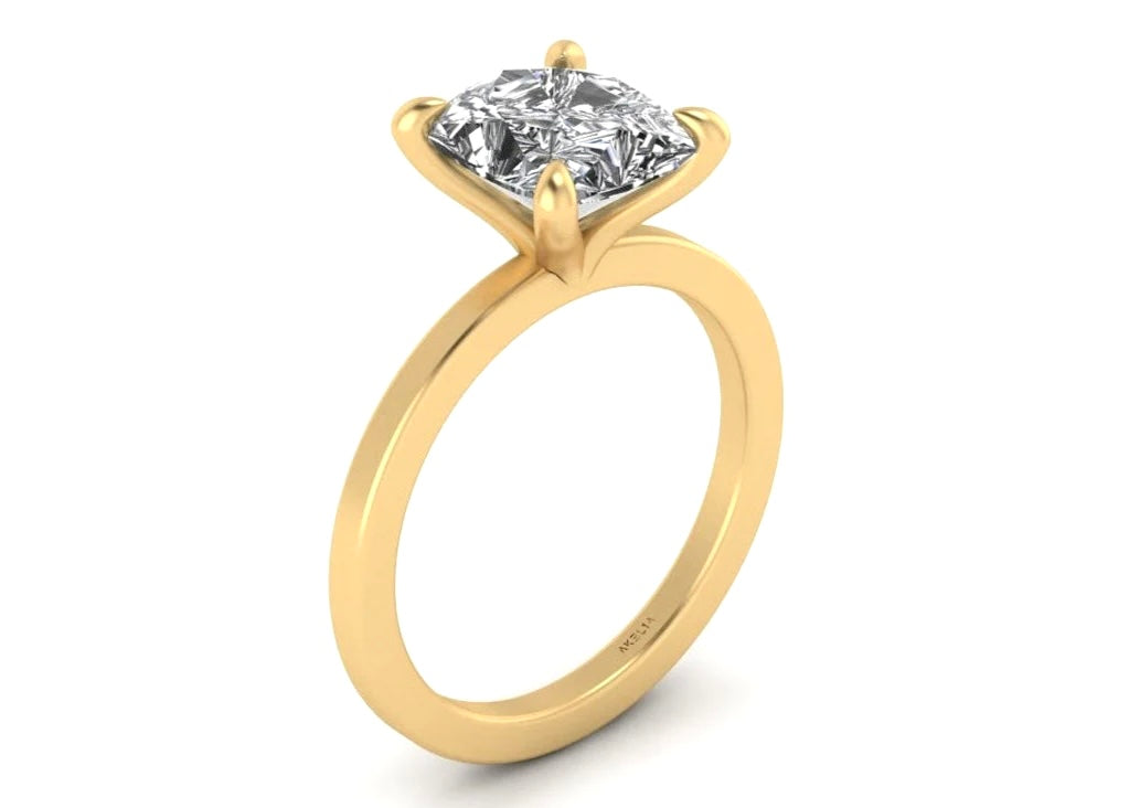 Classic Cushion Solitaire Engagement Ring
