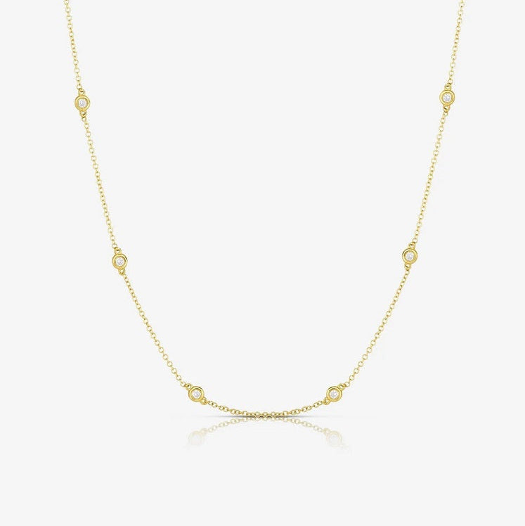 Diamond by the Yard Necklace – 1.00 ct. Lab-Grown Diamonds in 14k Yellow Gold