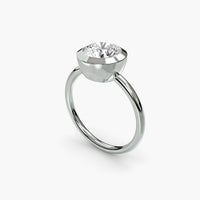 Round Diamond Bezel Set Solitaire Ring