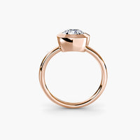 Cushion Diamond Bezel Set Solitaire Ring