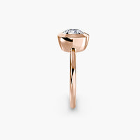 Cushion Diamond Bezel Set Solitaire Ring