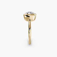 Cushion Diamond Bezel Set Solitaire Ring