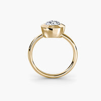 Oval Diamond Bezel Set Solitaire Ring