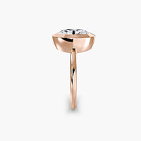 Oval Diamond Bezel Set Solitaire Ring