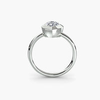 Pear Diamond Bezel Set Solitaire Ring