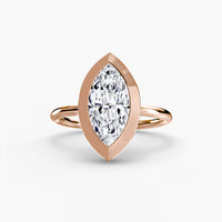 Marquise Diamond Bezel Set Solitaire Ring