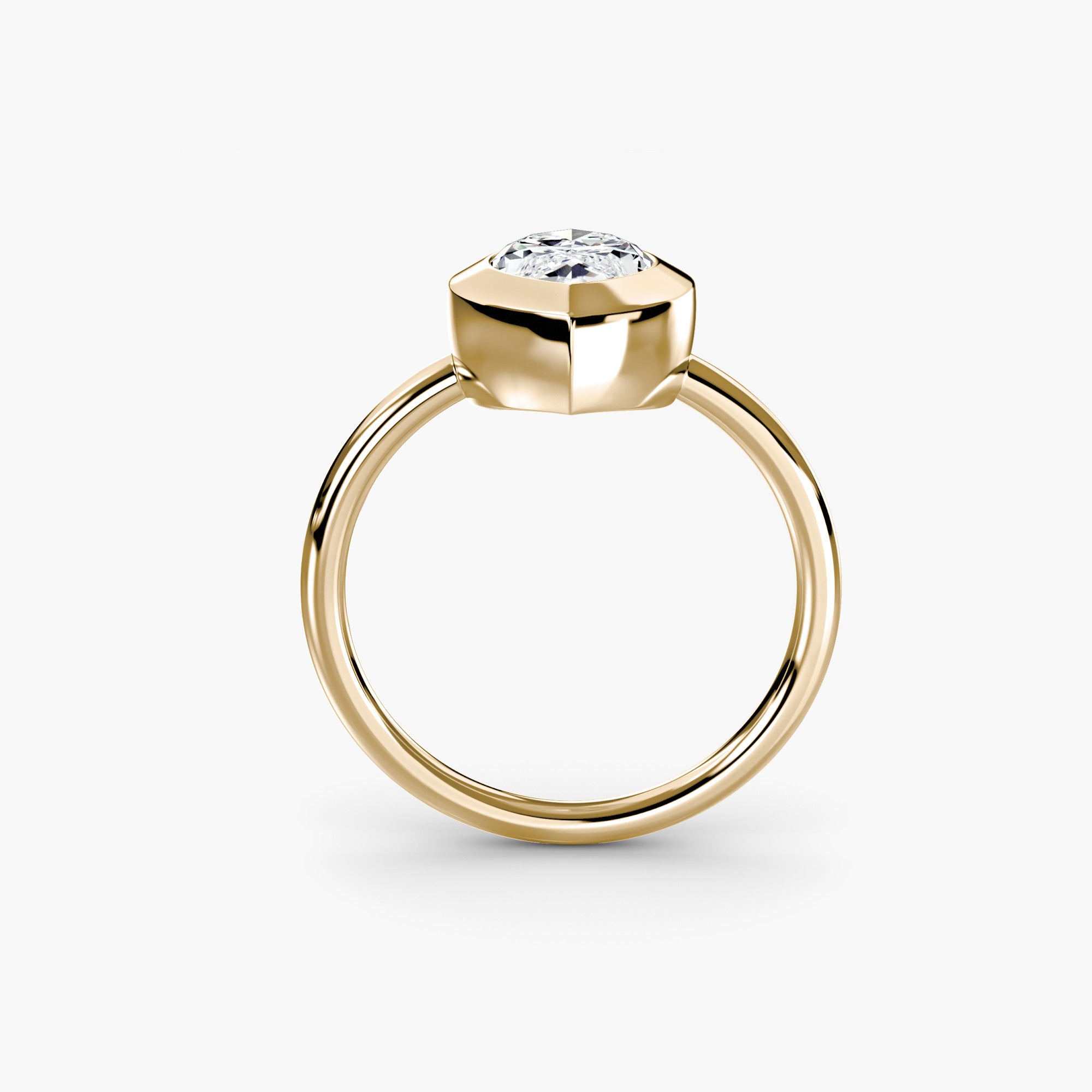 Marquise Diamond Bezel Set Solitaire Ring