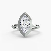 Marquise Diamond Bezel Set Solitaire Ring