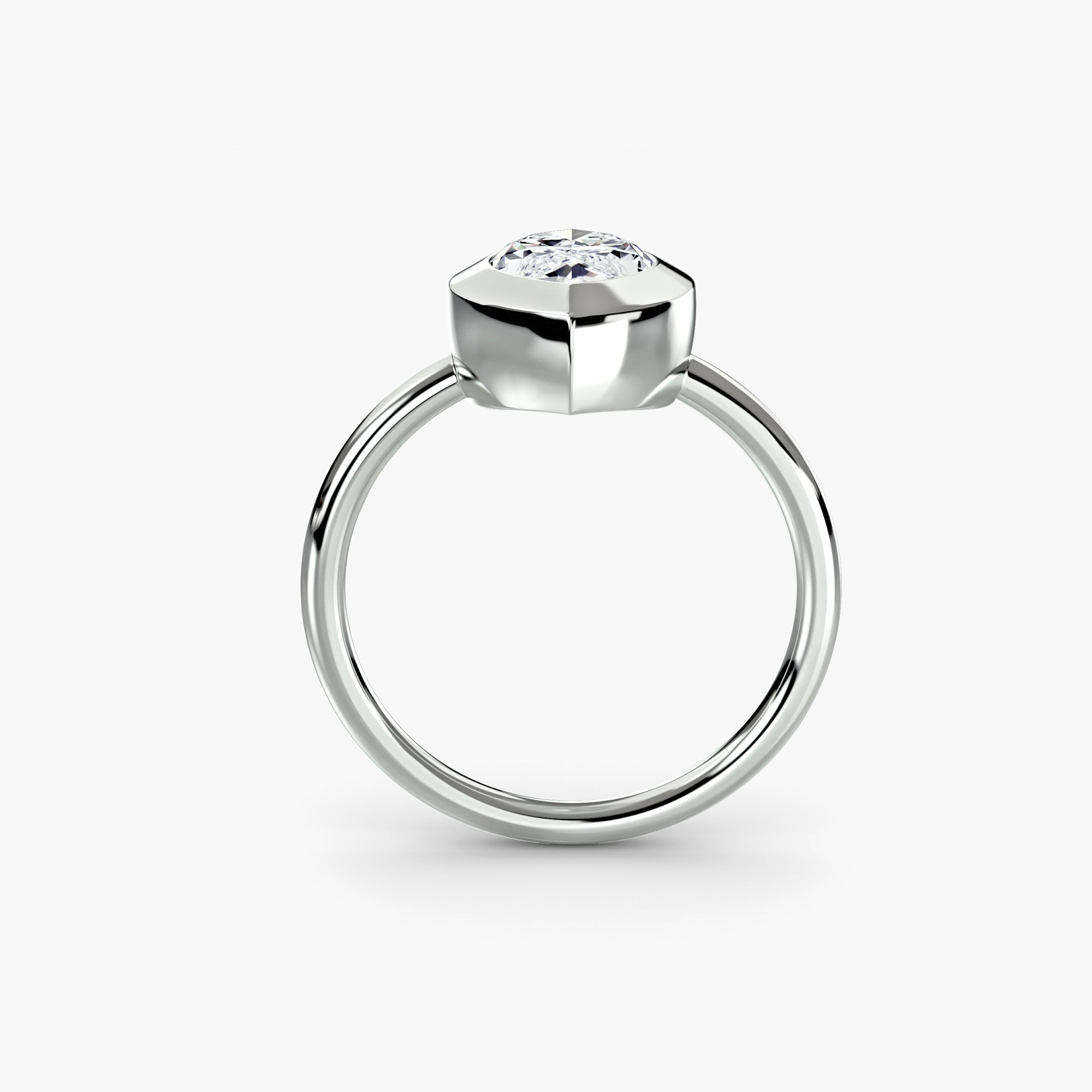 Marquise Diamond Bezel Set Solitaire Ring