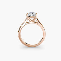 Classic Cushion Cathedral Engagement Ring
