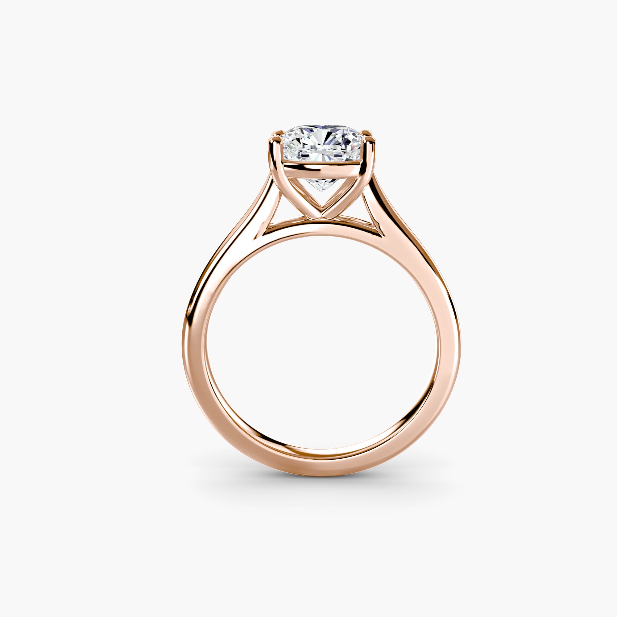 Classic Cushion Cathedral Engagement Ring