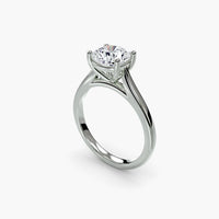 Classic Cushion Cathedral Engagement Ring