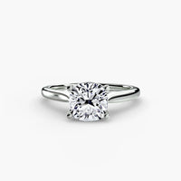 Classic Cushion Cathedral Engagement Ring