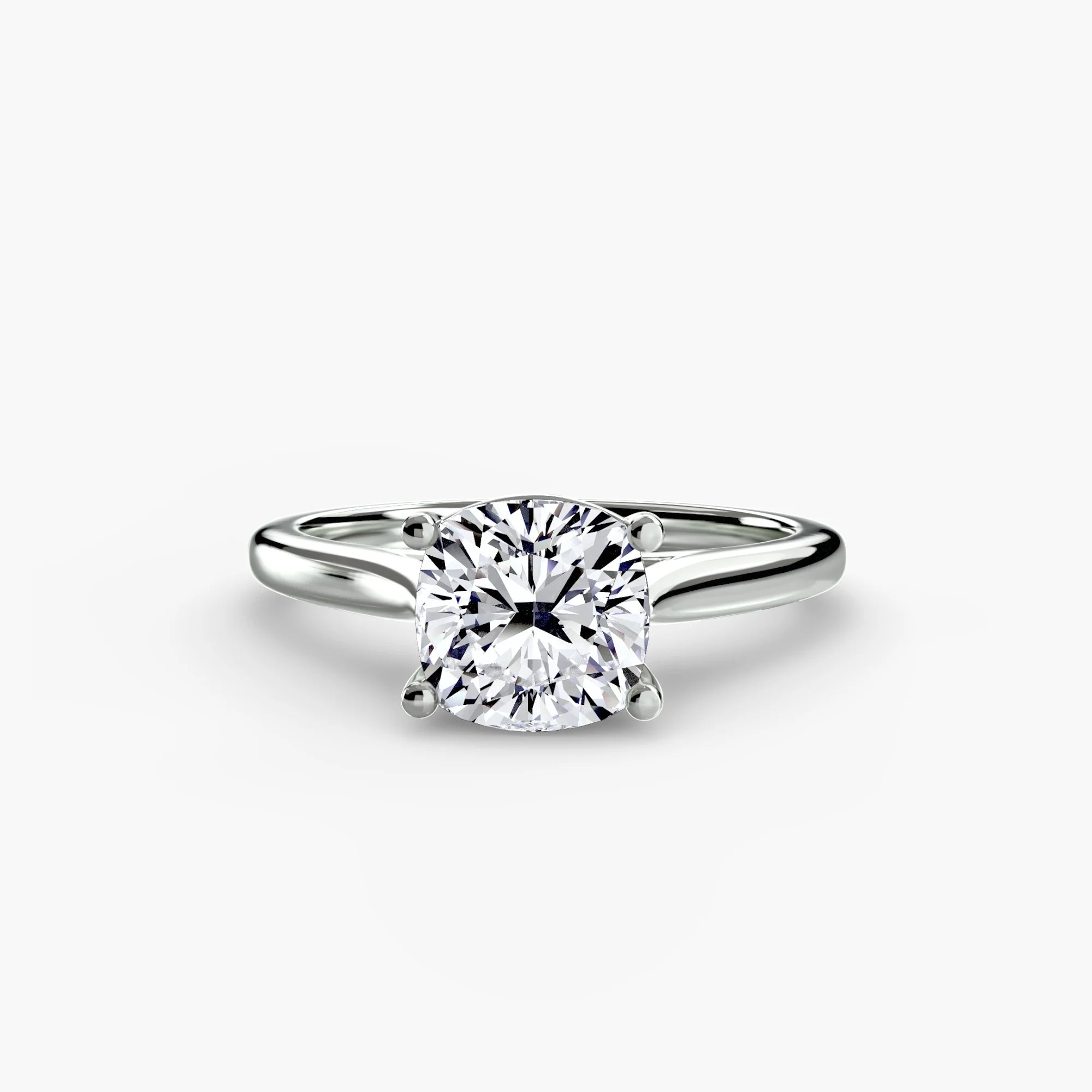 Classic Cushion Cathedral Engagement Ring