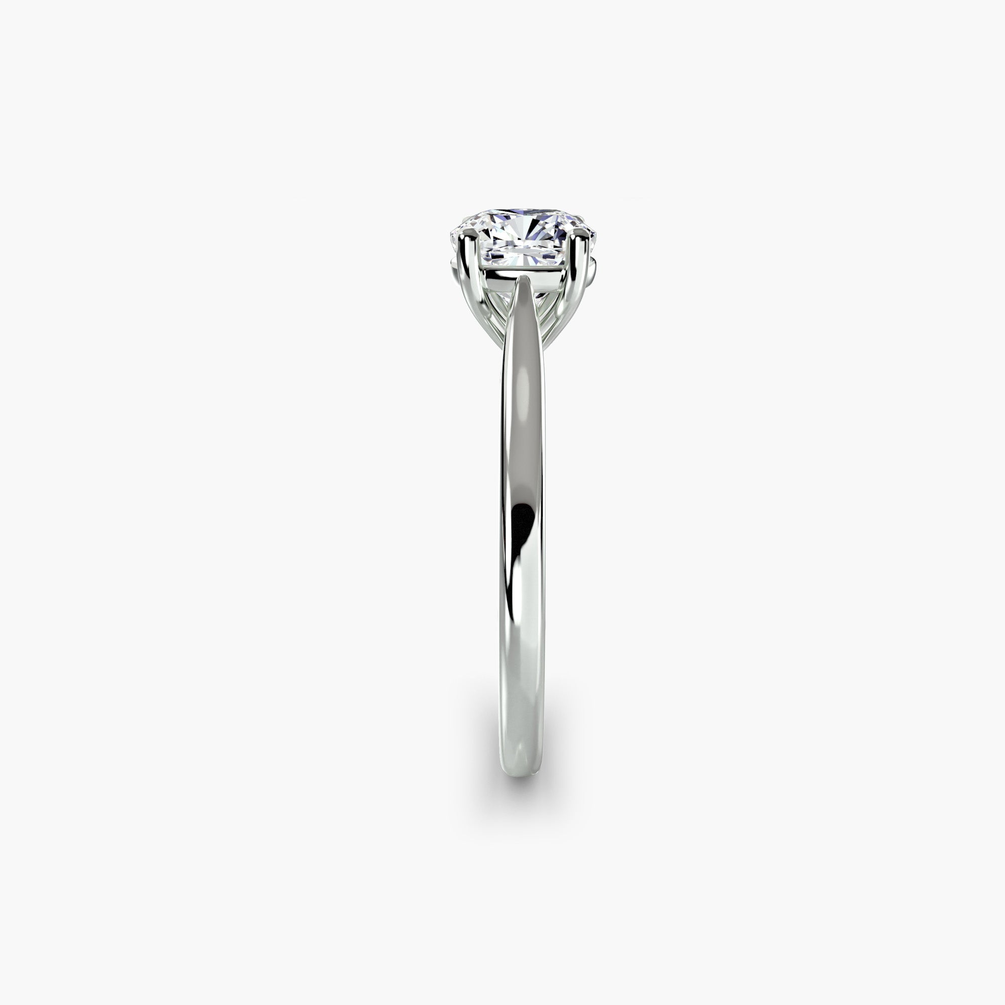 Classic Cushion Cathedral Engagement Ring