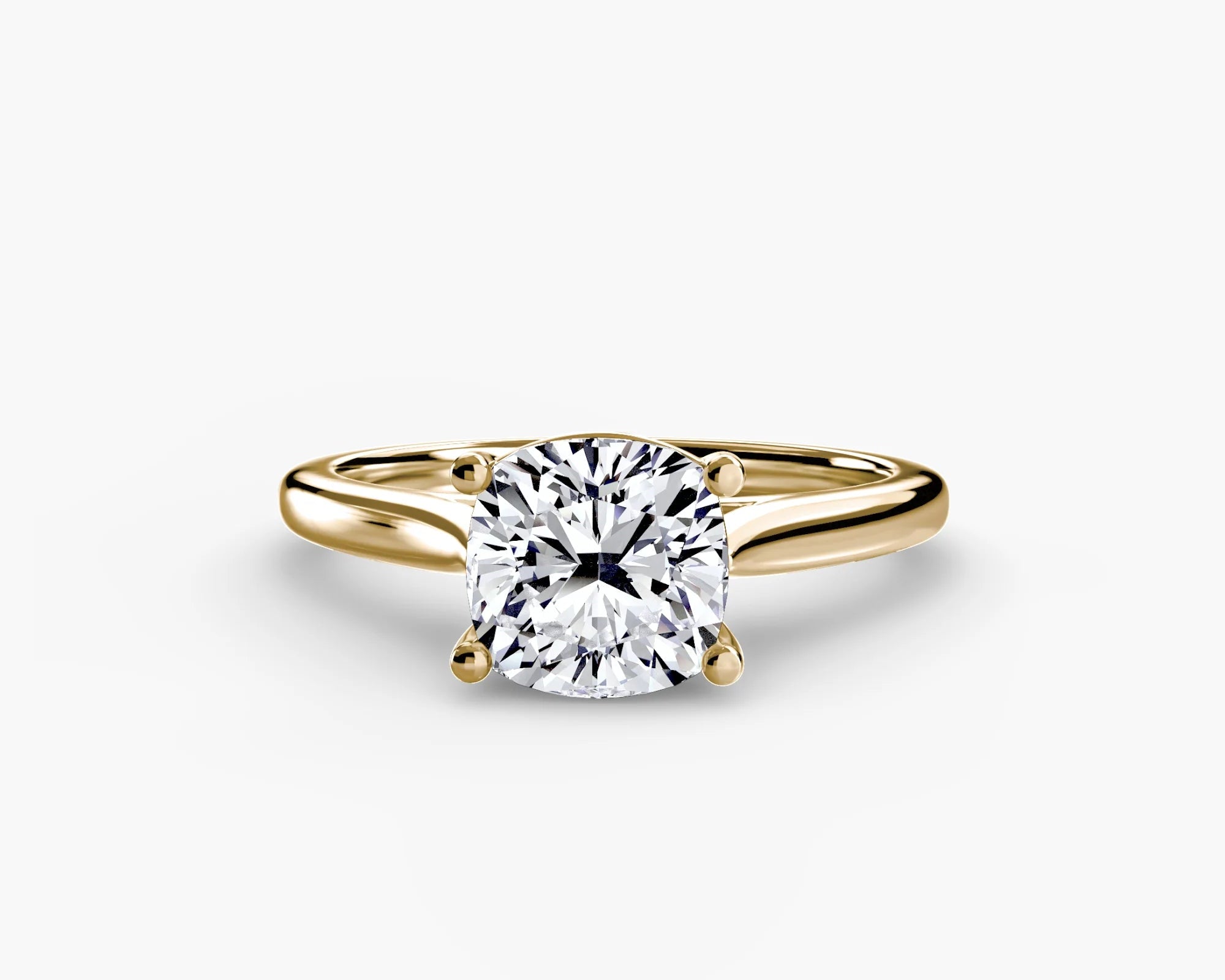 Classic Cushion Cathedral Engagement Ring