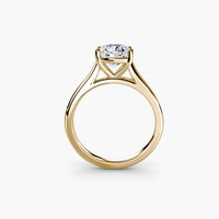 Classic Cushion Cathedral Engagement Ring