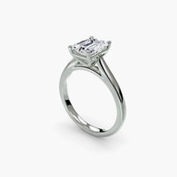 Classic Emerald Cathedral Engagement Ring