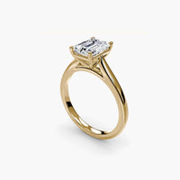 Classic Emerald Cathedral Engagement Ring