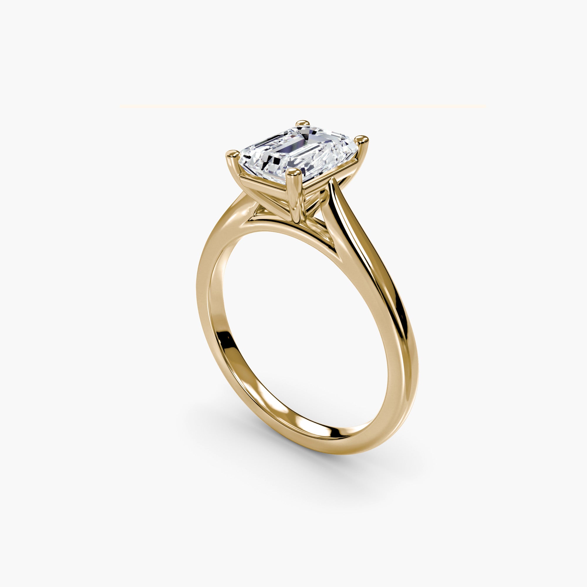 Classic Emerald Cathedral Engagement Ring
