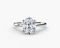 Classic Oval Cathedral Engagement Ring