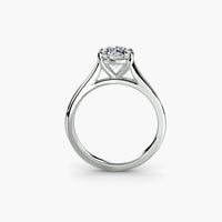 Classic Oval Cathedral Engagement Ring