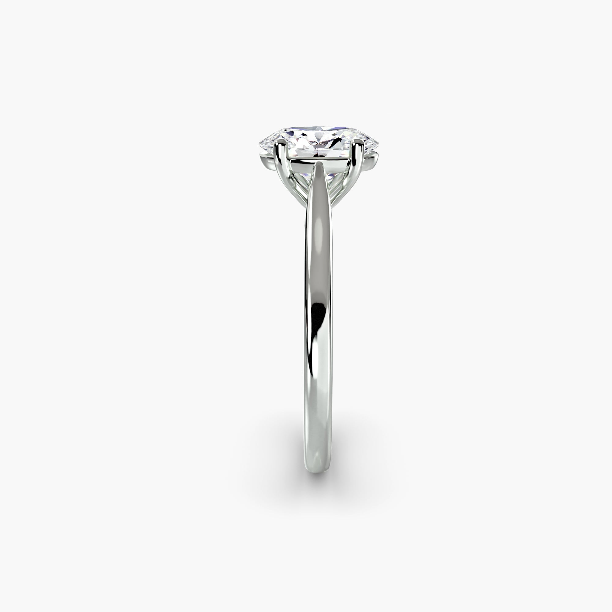 Classic Oval Cathedral Engagement Ring