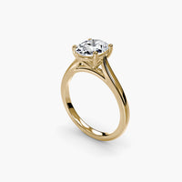 Classic Oval Cathedral Engagement Ring