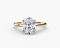 Classic Oval Cathedral Engagement Ring