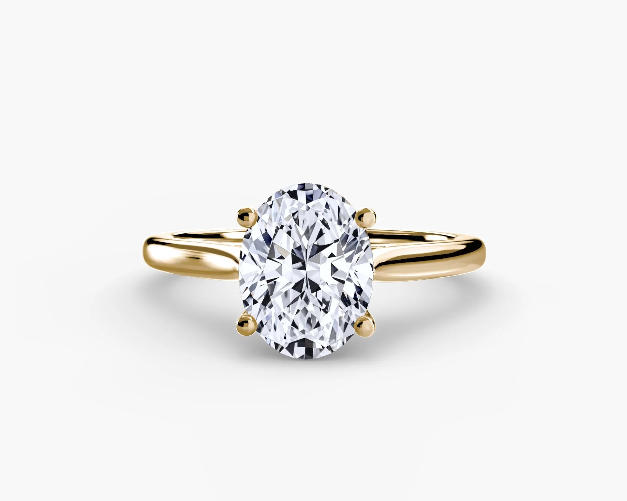 Classic Oval Cathedral Engagement Ring