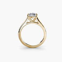 Classic Oval Cathedral Engagement Ring