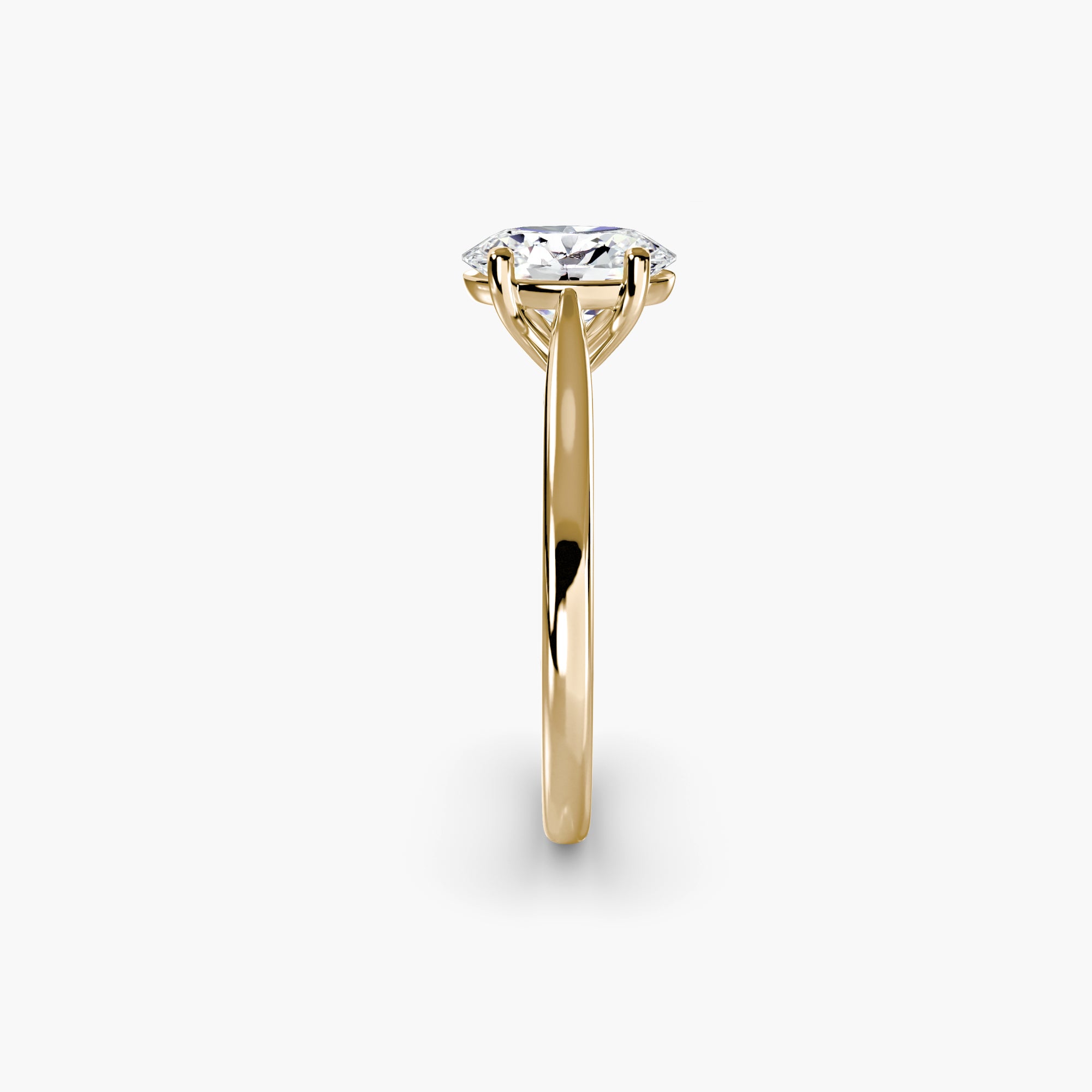Classic Oval Cathedral Engagement Ring