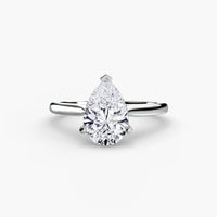 Classic Pear Cathedral Engagement Ring