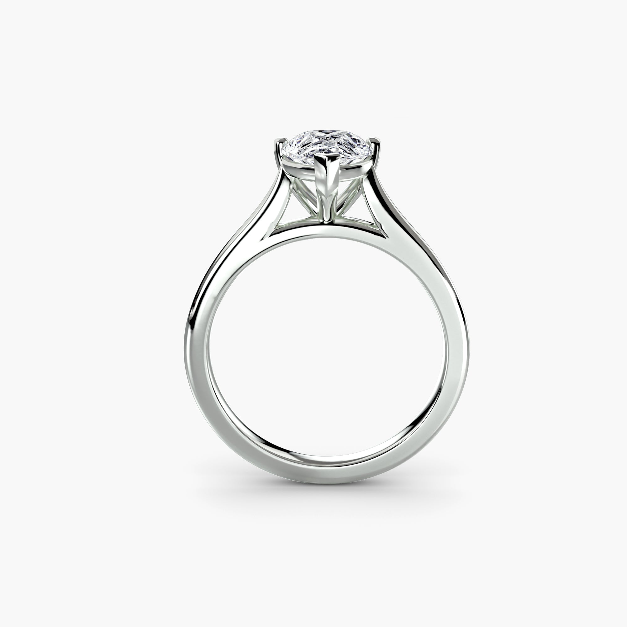 Classic Pear Cathedral Engagement Ring