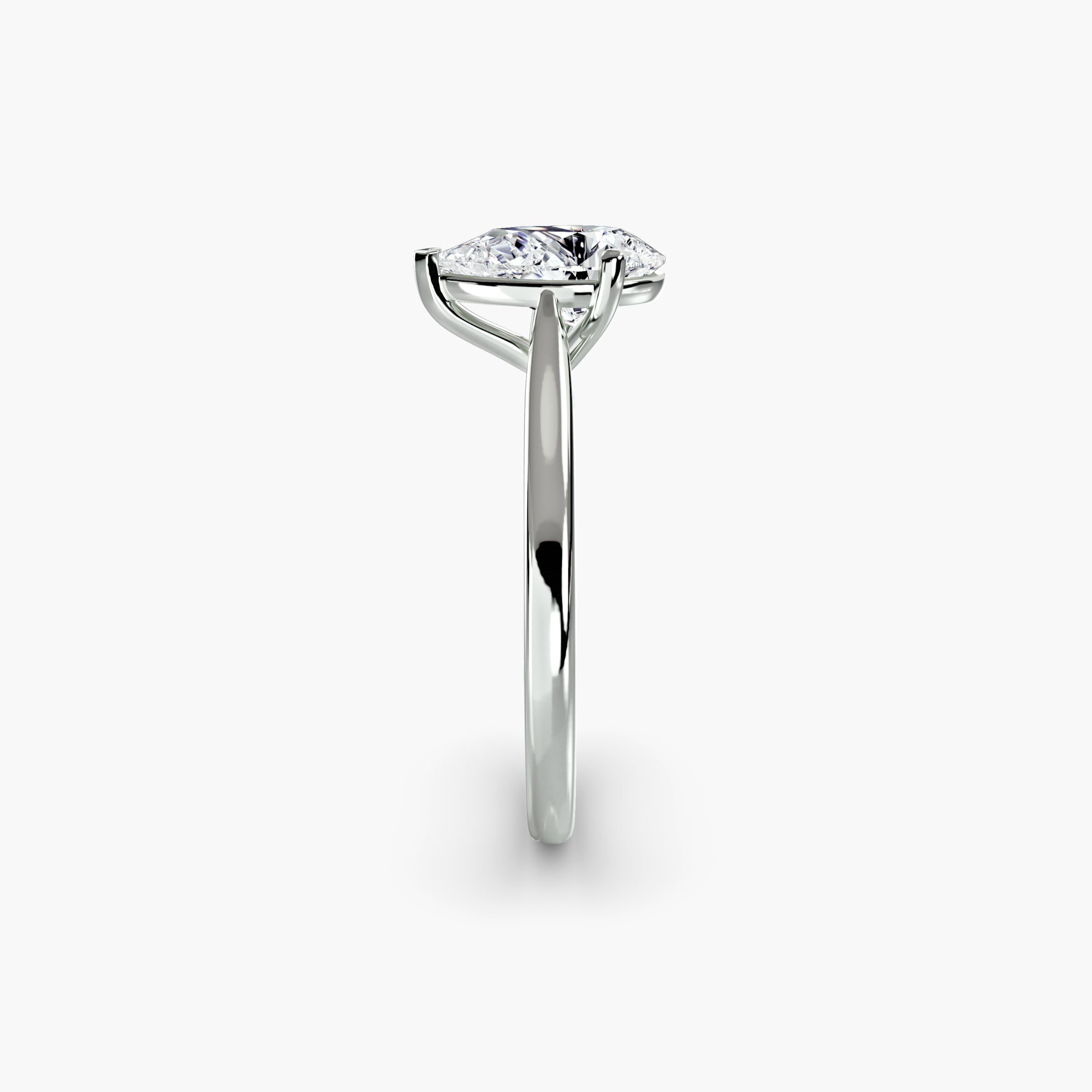Classic Pear Cathedral Engagement Ring