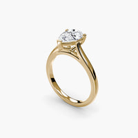 Classic Pear Cathedral Engagement Ring
