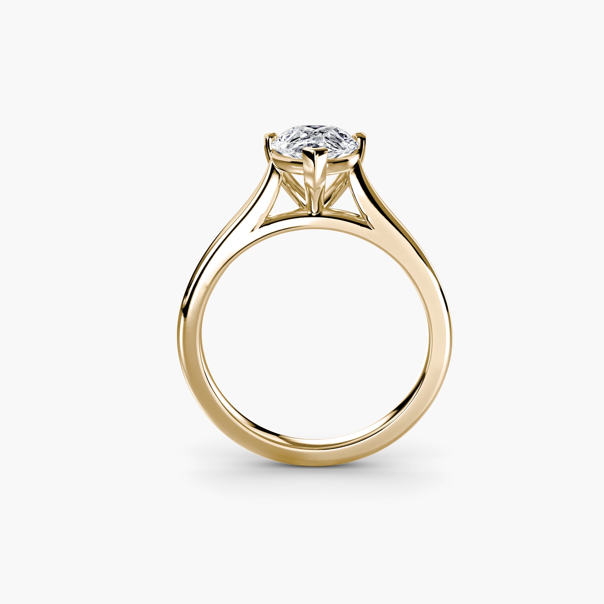 Classic Pear Cathedral Engagement Ring