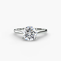 Classic Round Cathedral Engagement Ring