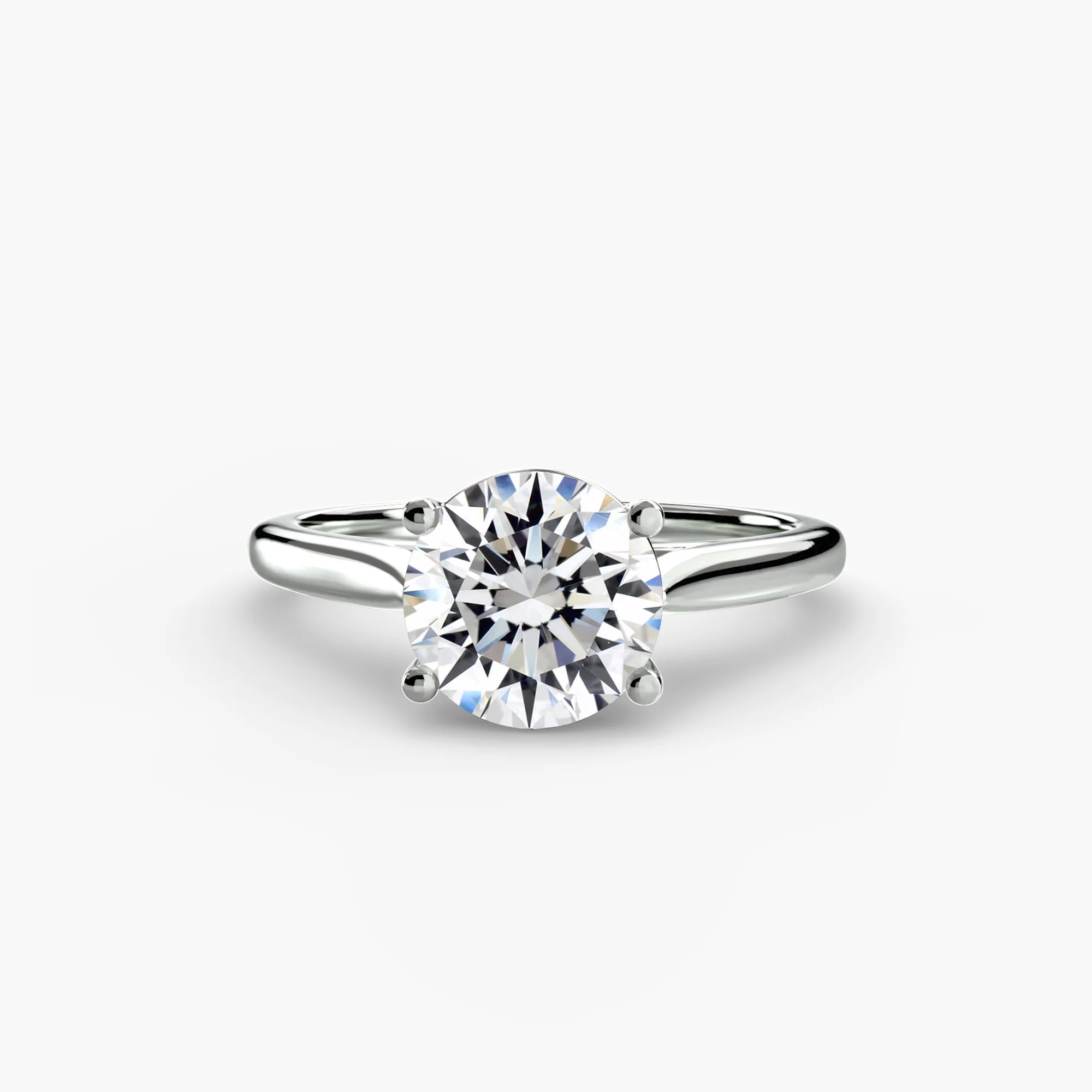 Classic Round Cathedral Engagement Ring