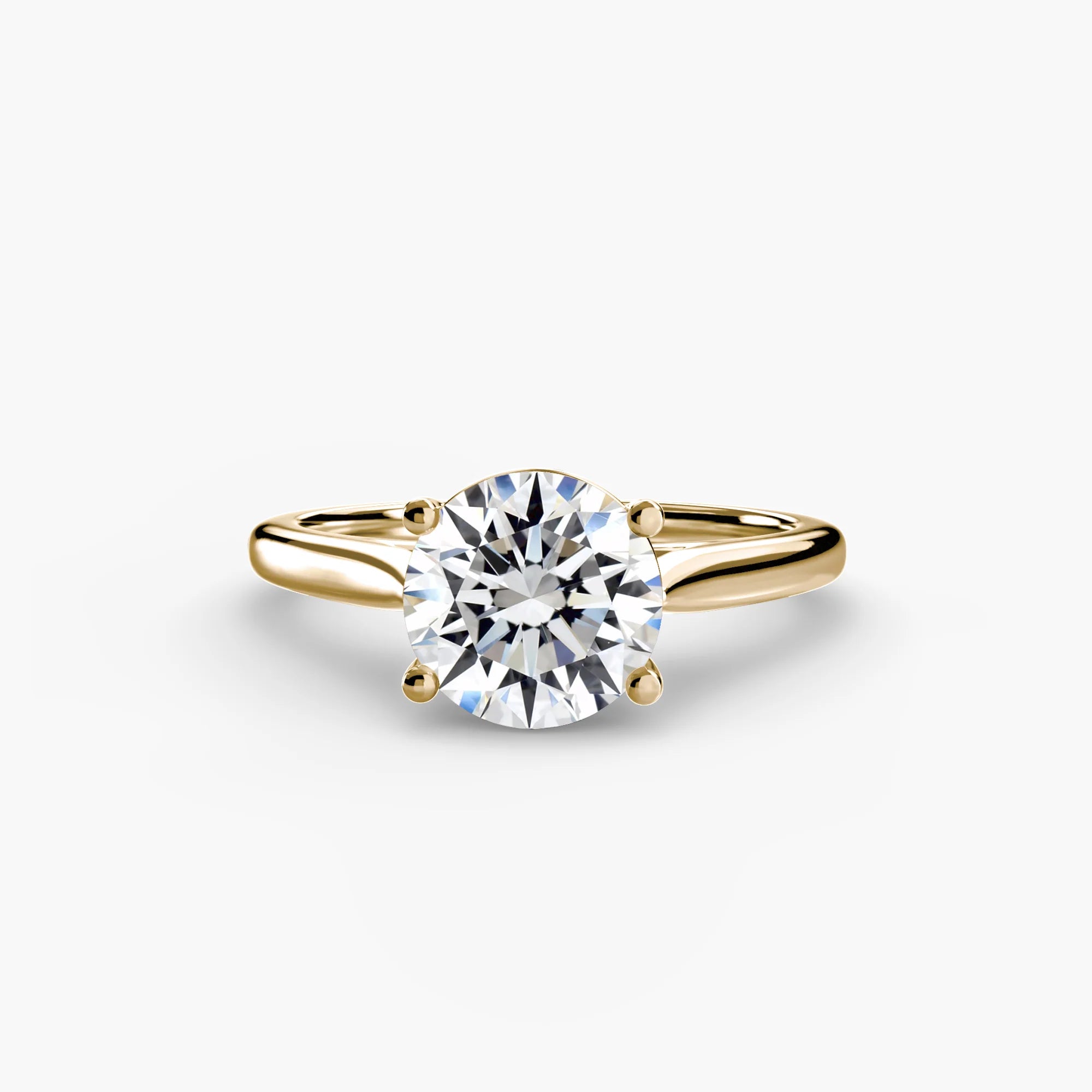 Classic Round Cathedral Engagement Ring