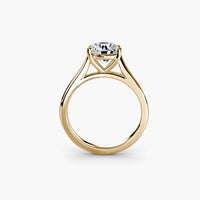 Classic Round Cathedral Engagement Ring