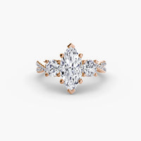 Three Stone Twist Pavé Ring