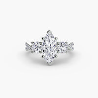 Three Stone Twist Pavé Ring