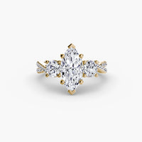 Three Stone Twist Pavé Ring