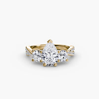 Three Stone Twist Pavé Ring