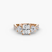 Three Stone Twist Pavé Ring