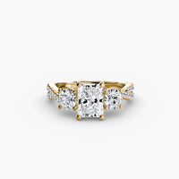 Three Stone Twist Pavé Ring