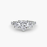 The Three Stone Split Shank Pavé Ring