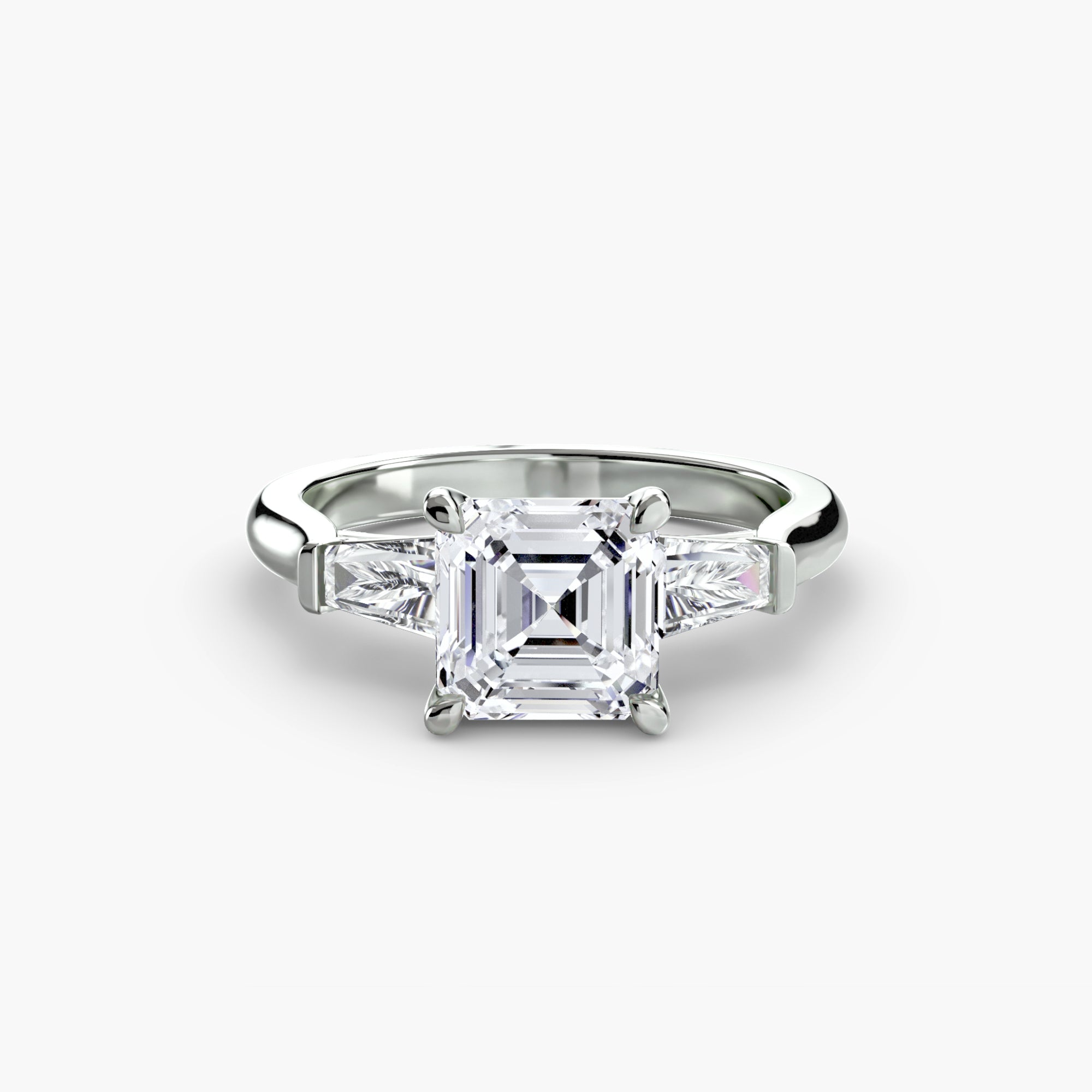 Three Stone Tapered Baguette Ring
