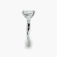 Emerald Three Stone Tapered Baguette Ring